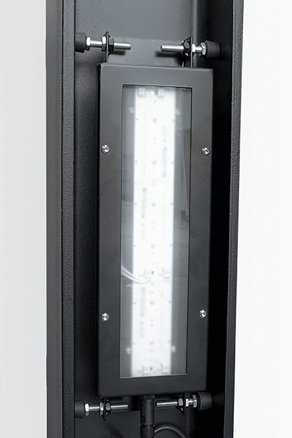 ZAPI, luminaire LED encastré dans un potelet avec un système de fixation par compression, conçu pour les fosses d'entretien
